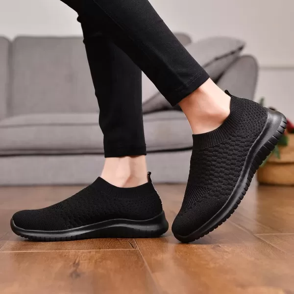 TIOSEBON Women's Athletic Walking Shoes Slip On Casual Mesh-Comfortable Tennis Workout Sneakers