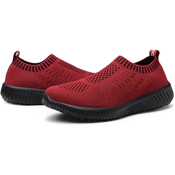 TIOSEBON Women's Athletic Walking Shoes Slip On Casual Mesh-Comfortable Tennis Workout Sneakers