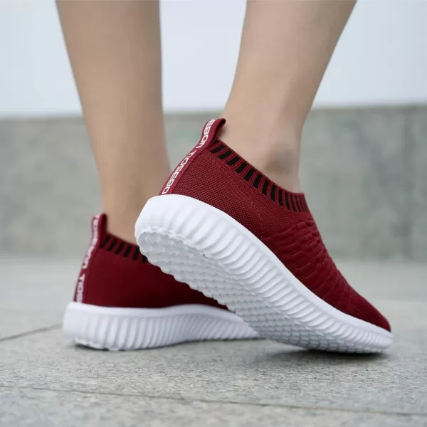 TIOSEBON Women's Athletic Walking Shoes Slip On Casual Mesh-Comfortable Tennis Workout Sneakers