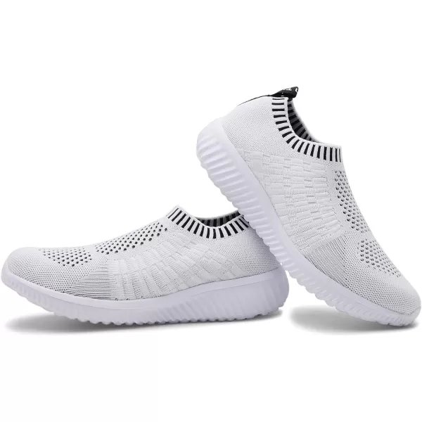 TIOSEBON Women's Athletic Walking Shoes Slip On Casual Mesh-Comfortable Tennis Workout Sneakers