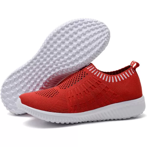TIOSEBON Women's Athletic Walking Shoes Slip On Casual Mesh-Comfortable Tennis Workout Sneakers