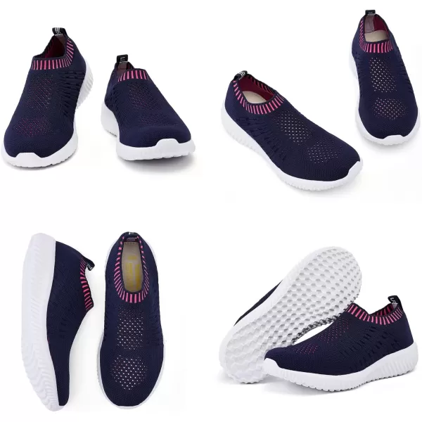 TIOSEBON Women's Athletic Walking Shoes Slip On Casual Mesh-Comfortable Tennis Workout Sneakers
