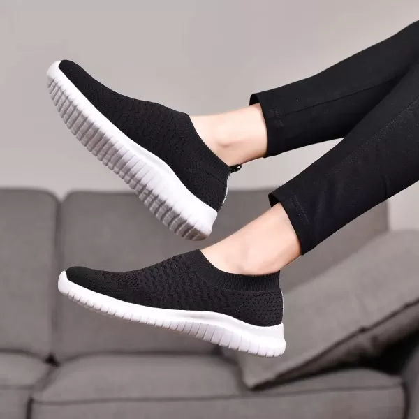 TIOSEBON Women's Athletic Walking Shoes Slip On Casual Mesh-Comfortable Tennis Workout Sneakers