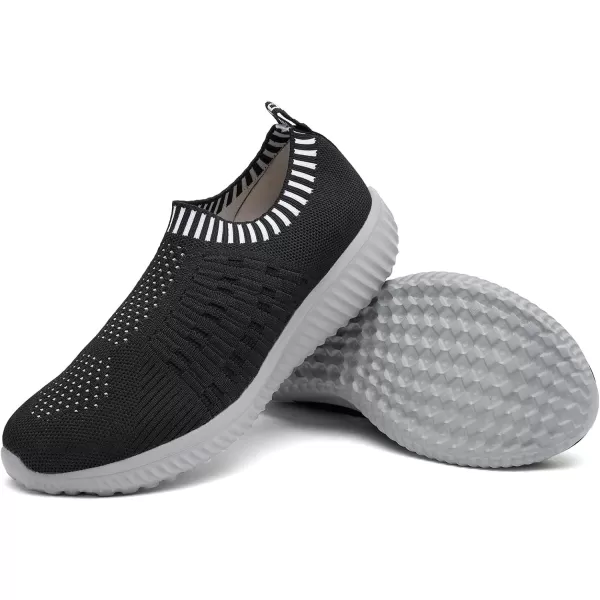 TIOSEBON Women's Athletic Walking Shoes Slip On Casual Mesh-Comfortable Tennis Workout Sneakers