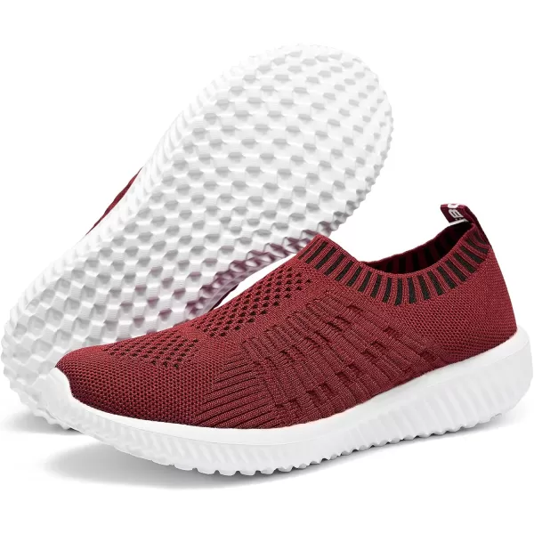 TIOSEBON Women's Athletic Walking Shoes Slip On Casual Mesh-Comfortable Tennis Workout Sneakers