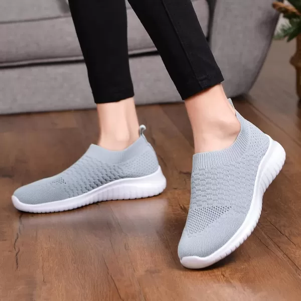 TIOSEBON Women's Athletic Walking Shoes Slip On Casual Mesh-Comfortable Tennis Workout Sneakers