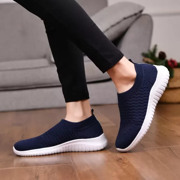 TIOSEBON Women's Athletic Walking Shoes Slip On Casual Mesh-Comfortable Tennis Workout Sneakers
