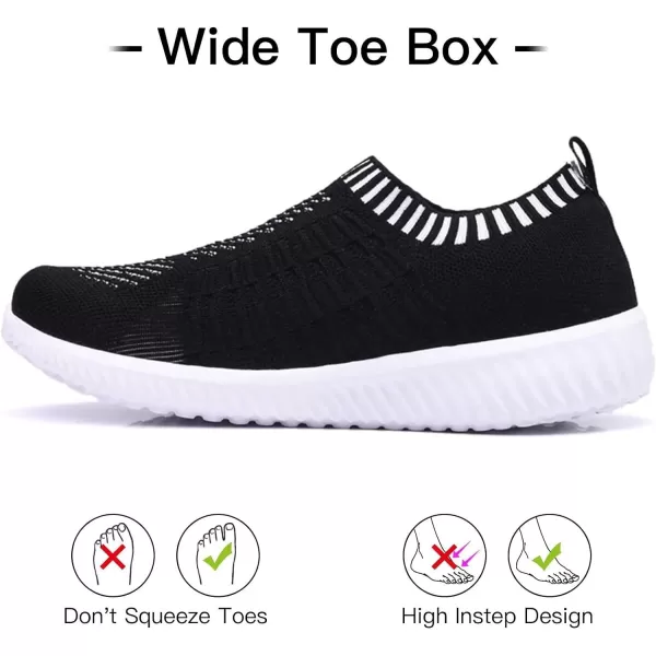 TIOSEBON Women's Athletic Walking Shoes Slip On Casual Mesh-Comfortable Tennis Workout Sneakers