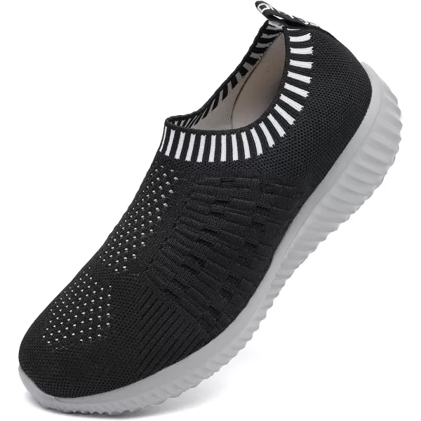 TIOSEBON Women's Athletic Walking Shoes Slip On Casual Mesh-Comfortable Tennis Workout Sneakers