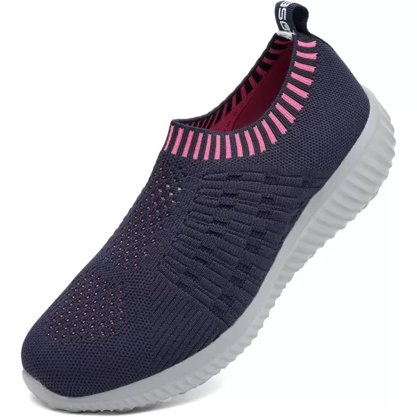 TIOSEBON Women's Athletic Walking Shoes Slip On Casual Mesh-Comfortable Tennis Workout Sneakers