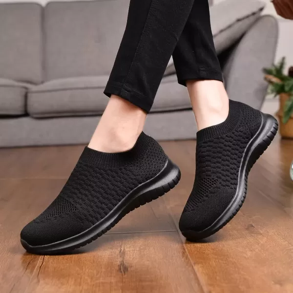TIOSEBON Women's Athletic Walking Shoes Slip On Casual Mesh-Comfortable Tennis Workout Sneakers