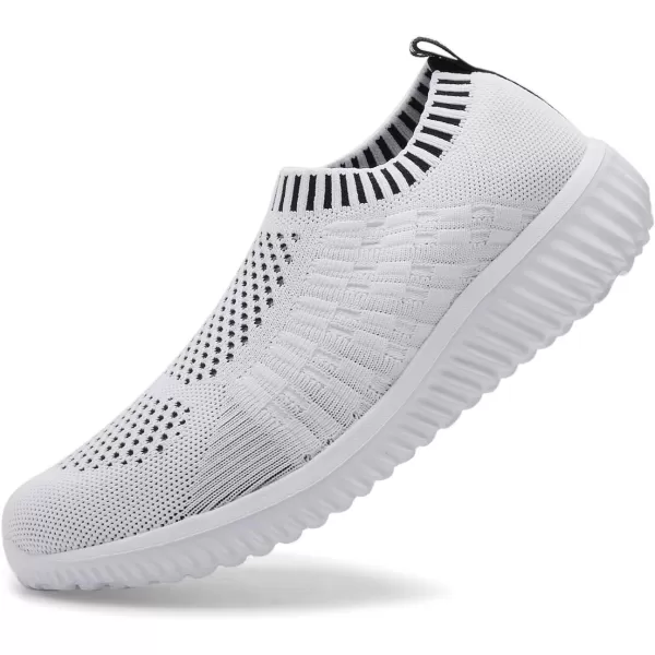 TIOSEBON Women's Athletic Walking Shoes Slip On Casual Mesh-Comfortable Tennis Workout Sneakers
