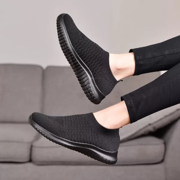 TIOSEBON Women's Athletic Walking Shoes Slip On Casual Mesh-Comfortable Tennis Workout Sneakers