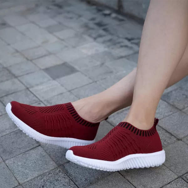 TIOSEBON Women's Athletic Walking Shoes Slip On Casual Mesh-Comfortable Tennis Workout Sneakers