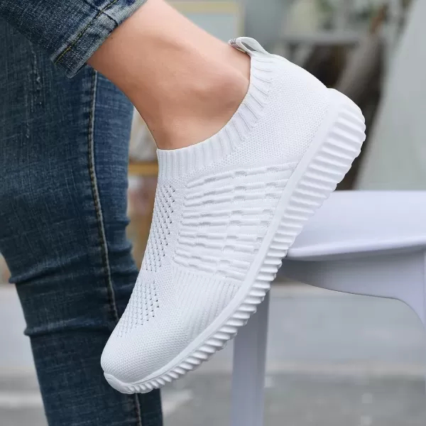 TIOSEBON Women's Athletic Walking Shoes Slip On Casual Mesh-Comfortable Tennis Workout Sneakers