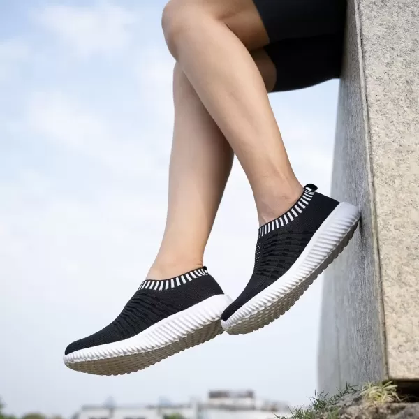 TIOSEBON Women's Athletic Walking Shoes Slip On Casual Mesh-Comfortable Tennis Workout Sneakers