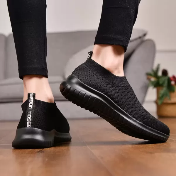TIOSEBON Women's Athletic Walking Shoes Slip On Casual Mesh-Comfortable Tennis Workout Sneakers