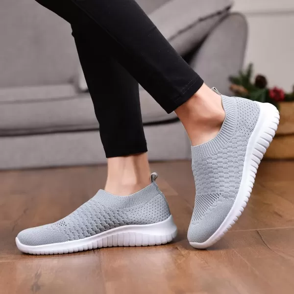 TIOSEBON Women's Athletic Walking Shoes Slip On Casual Mesh-Comfortable Tennis Workout Sneakers