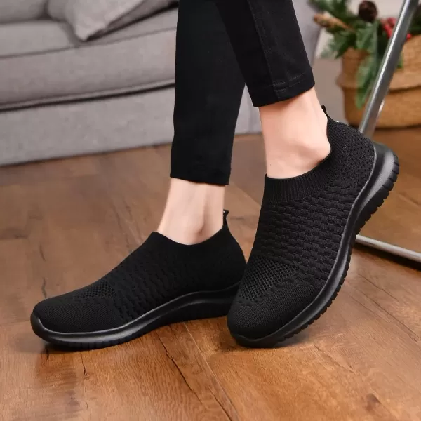TIOSEBON Women's Athletic Walking Shoes Slip On Casual Mesh-Comfortable Tennis Workout Sneakers