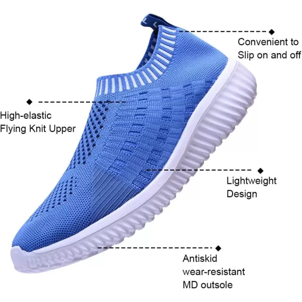 TIOSEBON Women's Athletic Walking Shoes Slip On Casual Mesh-Comfortable Tennis Workout Sneakers