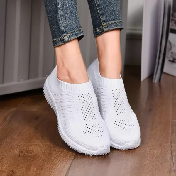 TIOSEBON Women's Athletic Walking Shoes Slip On Casual Mesh-Comfortable Tennis Workout Sneakers