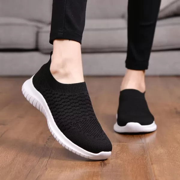 TIOSEBON Women's Athletic Walking Shoes Slip On Casual Mesh-Comfortable Tennis Workout Sneakers