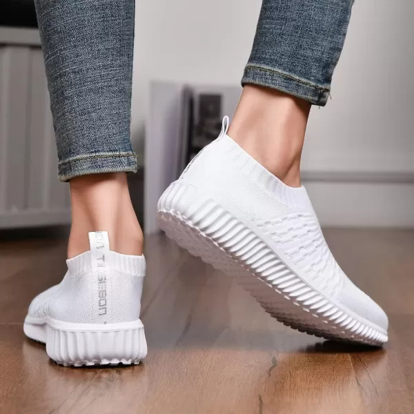 TIOSEBON Women's Athletic Walking Shoes Slip On Casual Mesh-Comfortable Tennis Workout Sneakers
