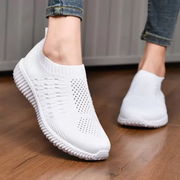 TIOSEBON Women's Athletic Walking Shoes Slip On Casual Mesh-Comfortable Tennis Workout Sneakers