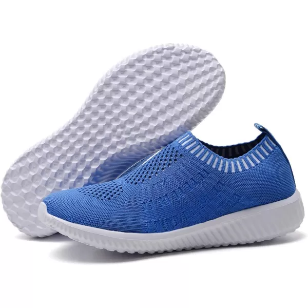 TIOSEBON Women's Athletic Walking Shoes Slip On Casual Mesh-Comfortable Tennis Workout Sneakers