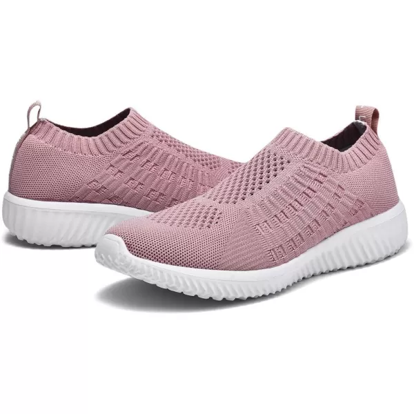 TIOSEBON Women's Athletic Walking Shoes Slip On Casual Mesh-Comfortable Tennis Workout Sneakers
