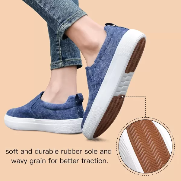 TIOSEBON Women's Casual Slip On Loafer-Comfortable Tennis Deck Boat Walking Shoes