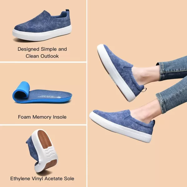 TIOSEBON Women's Casual Slip On Loafer-Comfortable Tennis Deck Boat Walking Shoes