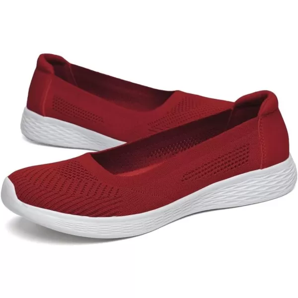 TIOSEBON Women's Loafer Flat Ultra Memory Foam Mesh Slip-On Comfortable Walking Shoes