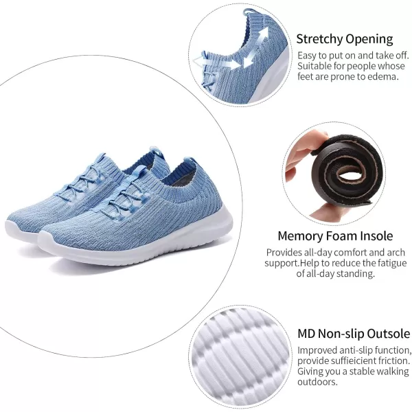 TIOSEBON Women's Slip On Walking Shoes Lightweight Casual Running Sneakers