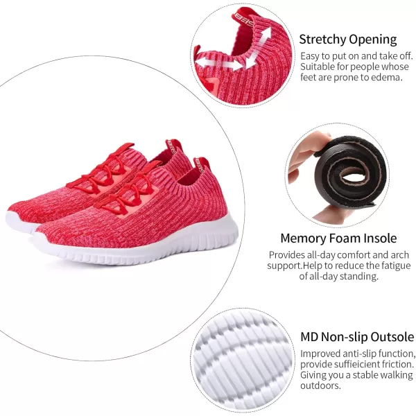 TIOSEBON Women's Slip On Walking Shoes Lightweight Casual Running Sneakers