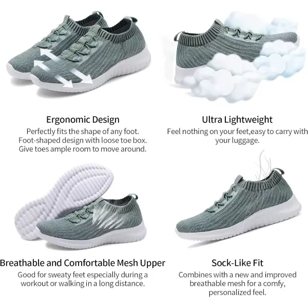 TIOSEBON Women's Slip On Walking Shoes Lightweight Casual Running Sneakers