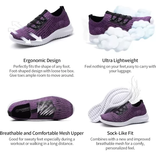 TIOSEBON Women's Slip On Walking Shoes Lightweight Casual Running Sneakers