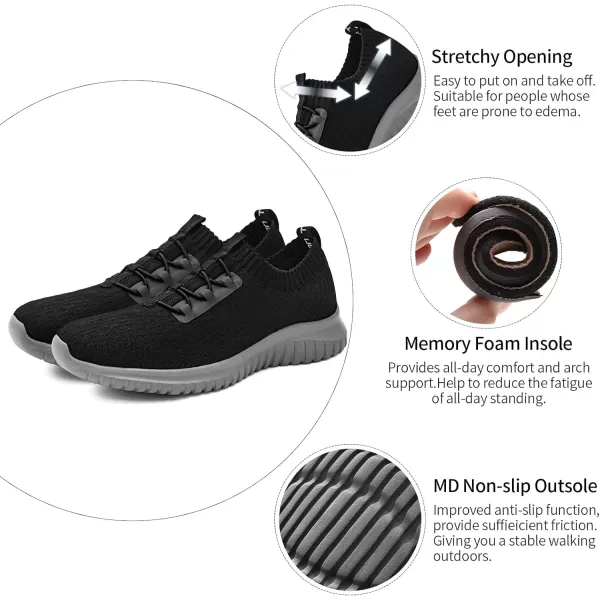 TIOSEBON Women's Slip On Walking Shoes Lightweight Casual Running Sneakers