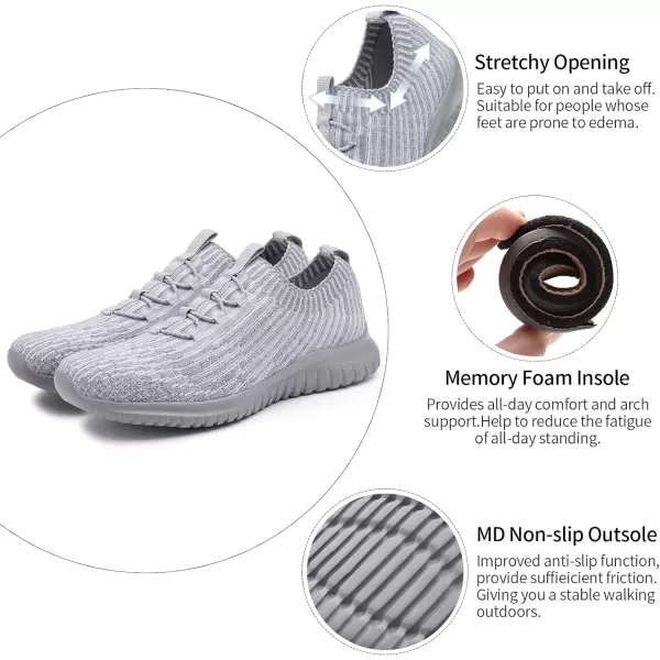 TIOSEBON Women's Slip On Walking Shoes Lightweight Casual Running Sneakers