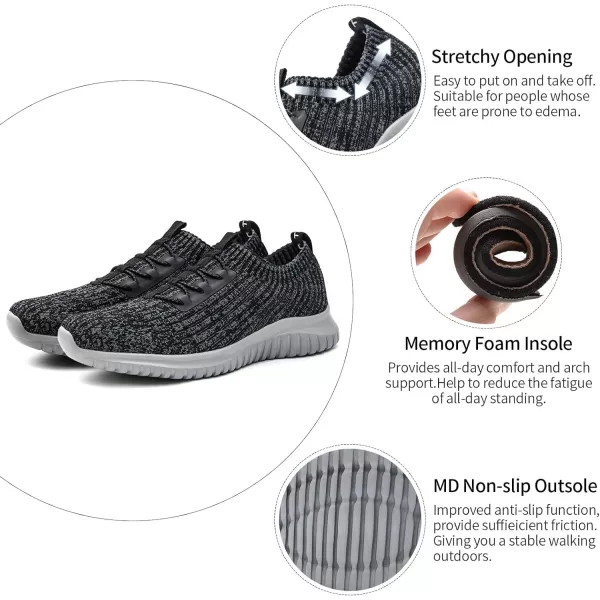 TIOSEBON Women's Slip On Walking Shoes Lightweight Casual Running Sneakers