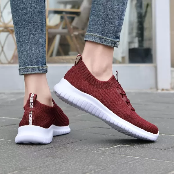 TIOSEBON Women's Slip On Walking Shoes Lightweight Casual Running Sneakers