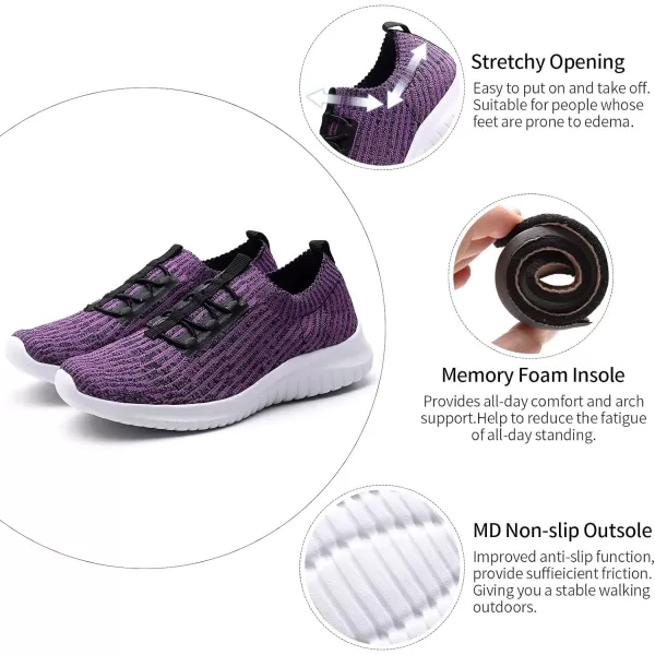 TIOSEBON Women's Slip On Walking Shoes Lightweight Casual Running Sneakers