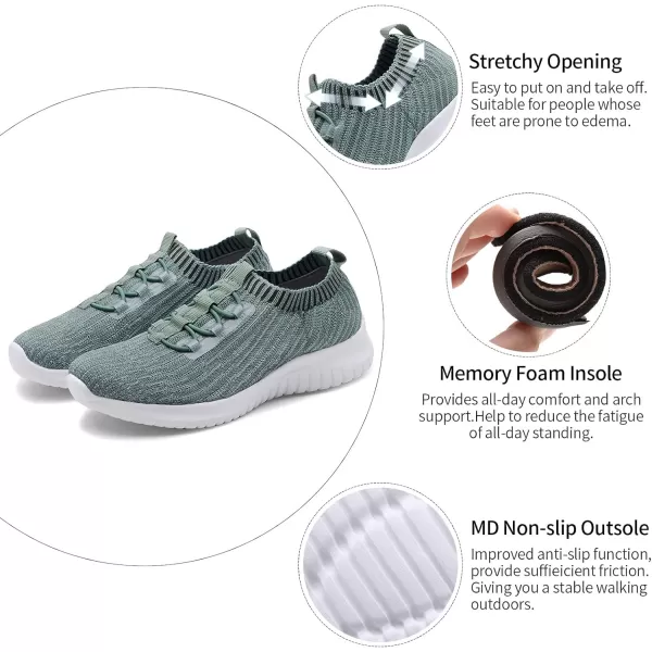 TIOSEBON Women's Slip On Walking Shoes Lightweight Casual Running Sneakers