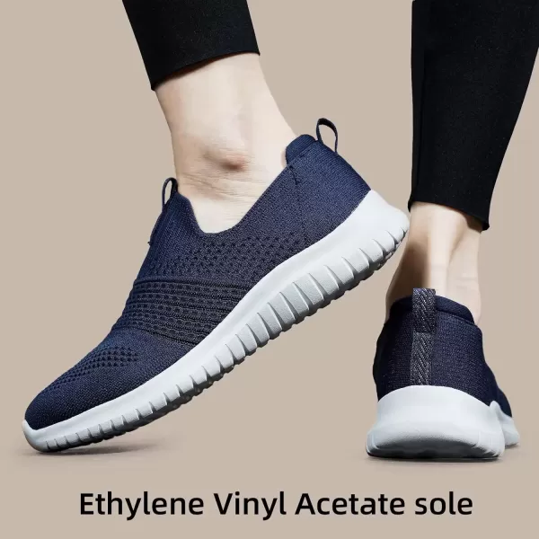 TIOSEBON Women's Walking Shoes Comfortable Slip on Knit Mesh Sneaker