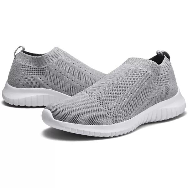 TIOSEBON Women's Walking Sock Shoes Elastic Knit Lightweight Slip on Breathable Yoga Sneakers
