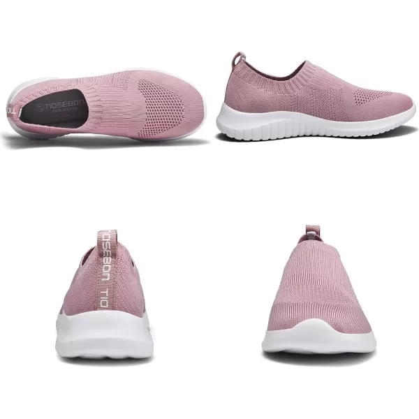 TIOSEBON Women's Walking Sock Shoes Elastic Knit Lightweight Slip on Breathable Yoga Sneakers