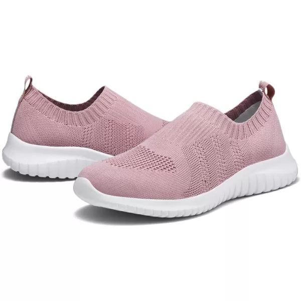 TIOSEBON Women's Walking Sock Shoes Elastic Knit Lightweight Slip on Breathable Yoga Sneakers