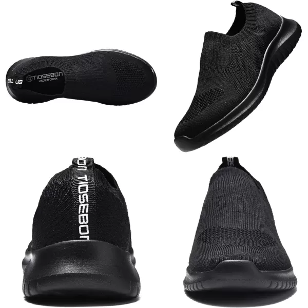 TIOSEBON Women's Walking Sock Shoes Elastic Knit Lightweight Slip on Breathable Yoga Sneakers