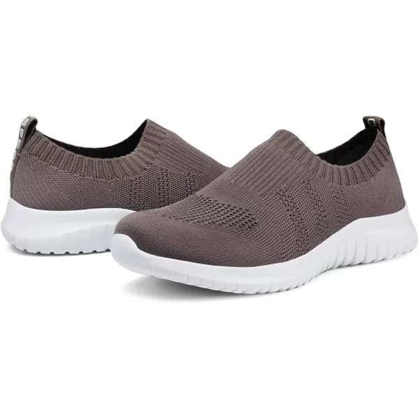 TIOSEBON Women's Walking Sock Shoes Elastic Knit Lightweight Slip on Breathable Yoga Sneakers