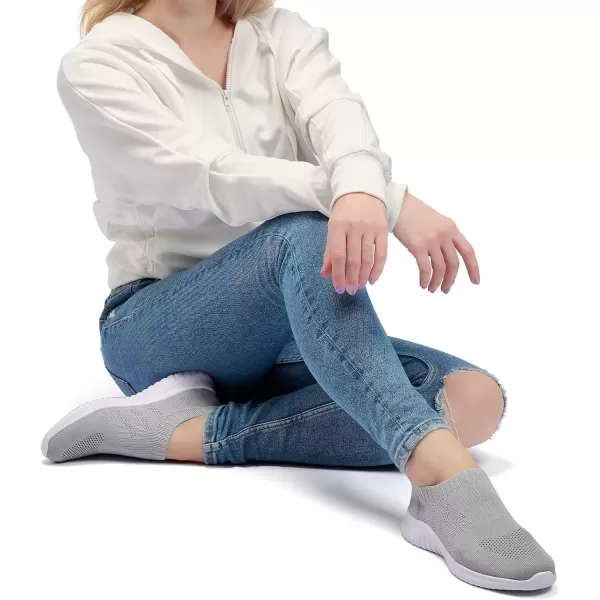 TIOSEBON Women's Walking Sock Shoes Elastic Knit Lightweight Slip on Breathable Yoga Sneakers